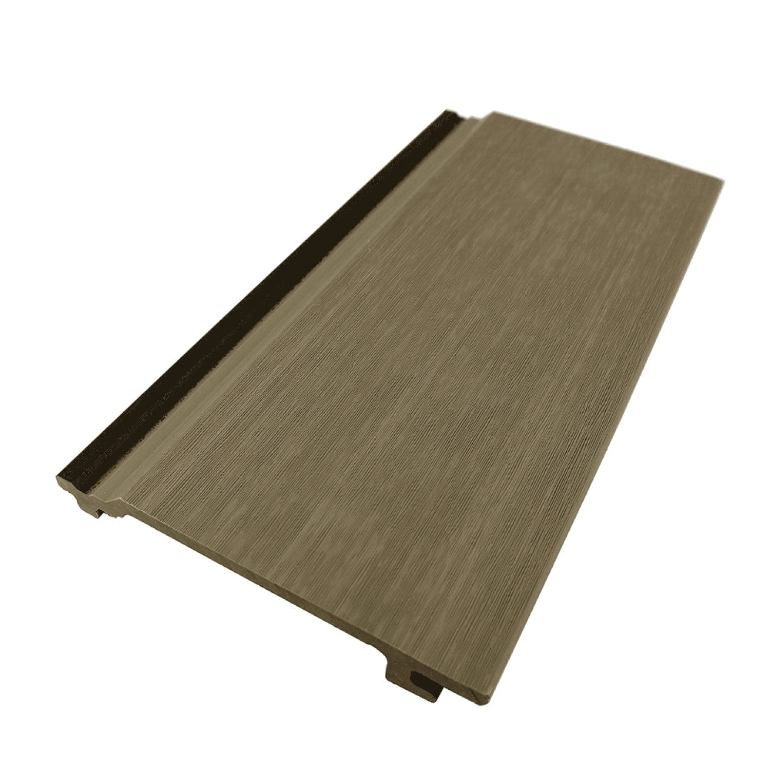 Klik Muebles - Pack De 5 Revestimientos Siding Plano Wpc Exterior Color Gris Oscuro