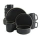thumbnail image 1 of Juego de vajilla Gibson Home Zuma, 16 piezas, redondo, negro, 1 of 3