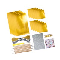 Magideal - Juego De Láminas De Aluminio Para Manualidades (0,07 Mm De Grosor), Para Pintura Artística, Repujado, Grabado, Papel De Aluminio, Láminas Metálicas Pa Oro