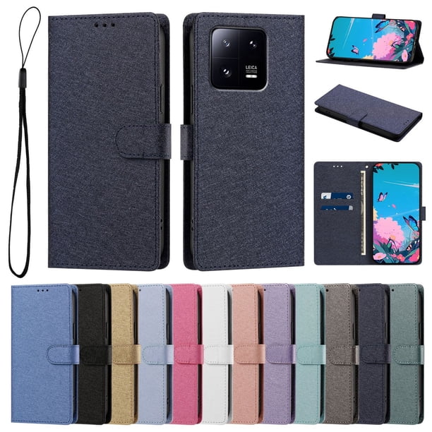 Cartera para Xiaomi 13 Pro con Soporte y Correa, Azul Marino