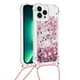thumbnail image 1 of Funda FOXDOCK para iPhone 13 Pro con Cuerda Ajustable, Brillo Líquido, Protección Antigolpes y Lente – Ideal para Regalo, 1 of 6