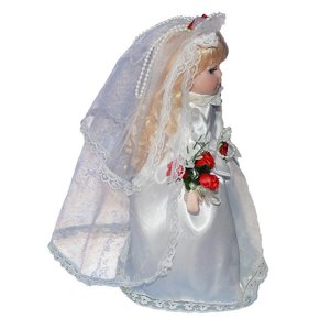 Bothyi - Muñeca De Porcelana Para Boda, Colección De Accesorios Para Casa De Muñecas, Escultura De 15,75 Pulgadas, Color Blanco