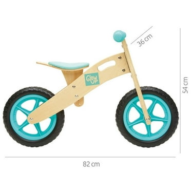 Bicicleta Infantil Madera Celeste