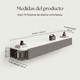 thumbnail image 3 of Rack Tv Flotante 160cm De Ancho 3 Puertas Hecho Por Melamina Gris Oscuro, 3 of 4