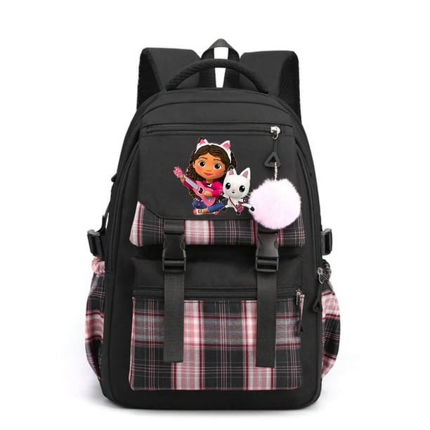 Gabby Dollhouse SchoolBag Primary School Bookbag Large-capacity Cartoon Anime Knapsack High-quality Backpack Laptop Bag Gift