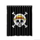 thumbnail image 1 of Cortina de ducha de Anime One Piece con diseño de calavera y ganchos, tamaño 66 x 72 pulgadas, 1 of 3