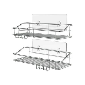 Importclick - Set 2 Organizadores Ducha Repisa Baño Adhesivo Inoxidable