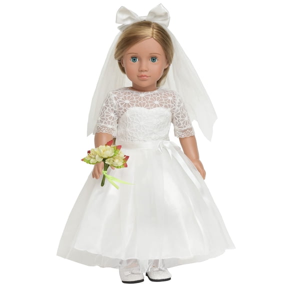 Ropa para muñecas Sweet Dolly para primera comunión, boda, 18 pulgadas