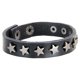 thumbnail image 1 of Pulsera brazalete con pu?o estrella de cuero PU Brazalete con dijes Mujer Joya Negro, 1 of 3