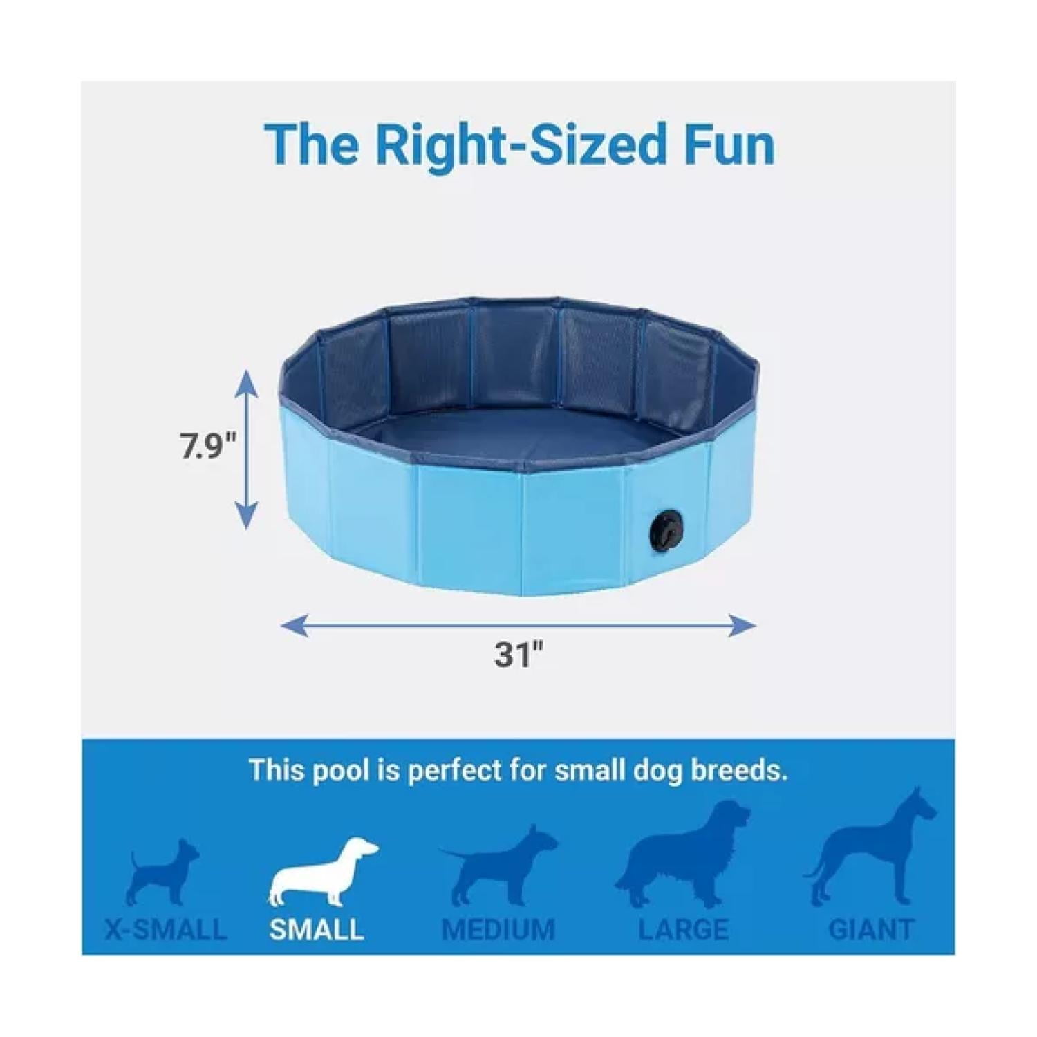 Total Click - Piscina Plegable 120x30cm Para Perros Mascotas