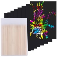 Juego De Papel Para Rascar Cityrosy Rainbow, 100 Hojas Con Lápiz Capacitivo