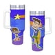 thumbnail image 4 of Hombre Servilleta Vaso aislado de acero inoxidable con asa, diseño temático, regalo para familia, amigos y fans; incluye pajita y encaja en el portavasos estándar, 40 oz, 4 of 6