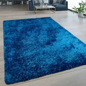 Genérico - Alfombra Peluda 1.8 X 2 - Azul Petróleo Liso