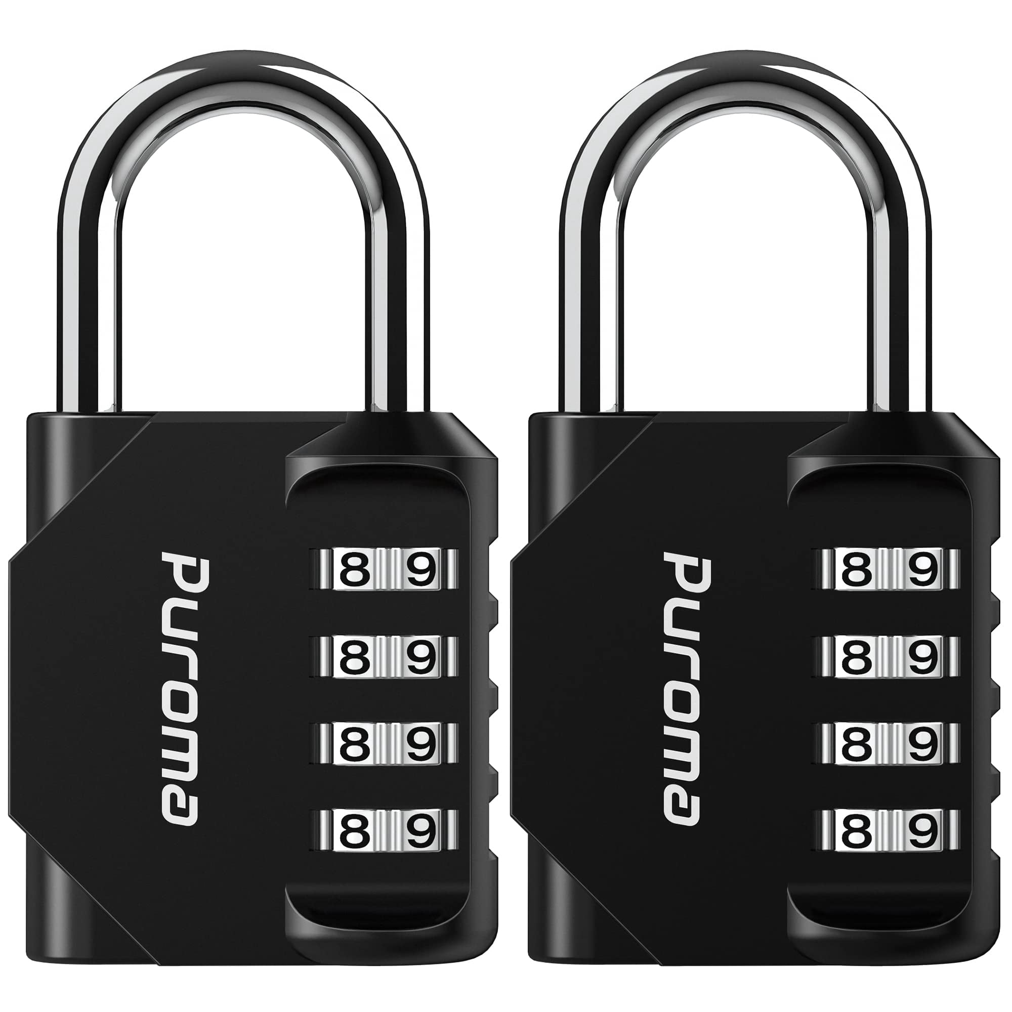 Cerradura Combinada Puroma De 4 Dígitos, Impermeable Para Exteriores (paquete De 2)