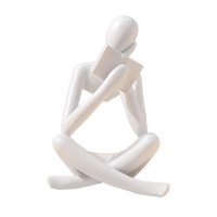 Bothyi - Estatuilla Estatuilla Humana Figuras Pensador Estatua Para Estante De Escritorio Sala De Estar 8Cmx6Cmx12Cm Blanco