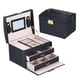 thumbnail image 1 of Joyero Organizador Negro 3 Niveles Con Llave Y Espejo Delux, 1 of 5