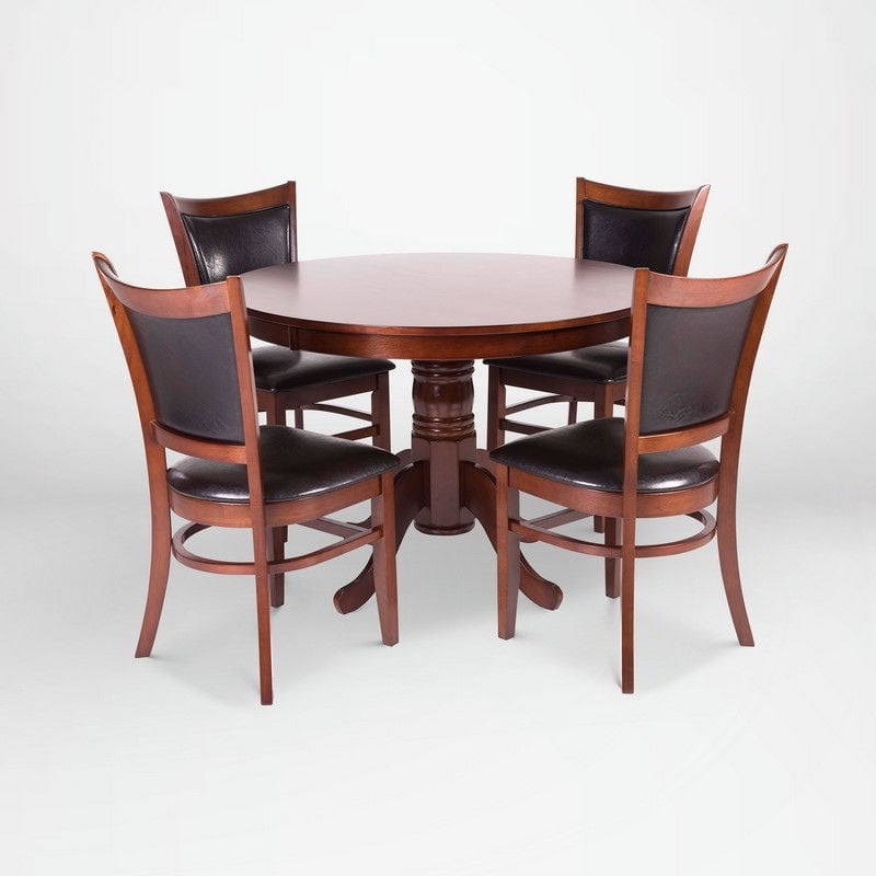 Cic - Comedor Calabria 4 Sillas Caoba - Chocolate