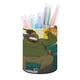 thumbnail image 1 of Buenos Tiempos-theme Cylinder Pen Holder Pencil Organizer with Flannel Lining PVC Leather Material Cardboard Base for study work 10*8CM, 1 of 6