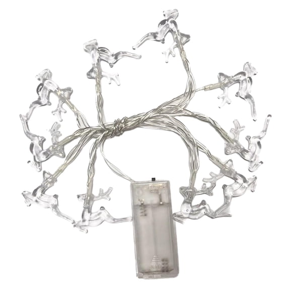 Guirnalda De Luces De Reno, Decoraciones Navideñas Para Acción De Gracias, Cocina, Blanco Cálido, 1,5 M