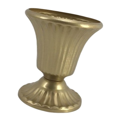 Magideal - Jarrón De Copa De Hierro Europeo, Decoración Para El Hogar, Sala De Estar, Arreglo Floral, Figuritas Artesanales, Adornos De Maceta De Metal Para Hote Oro