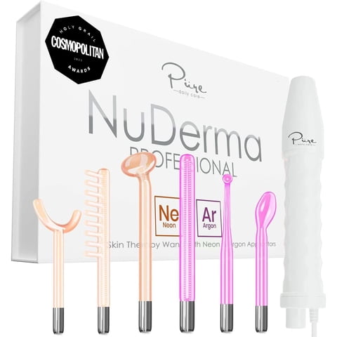 Pure Daily Care - Máquina De Terapia Cutánea Nuderma Professional Con 6 Varitas