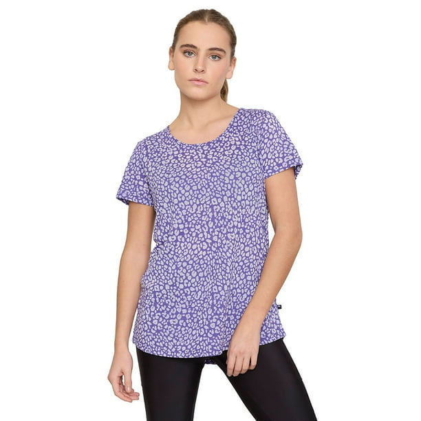 Polera Mujer Deportiva Relaxed Animal Morado Corona