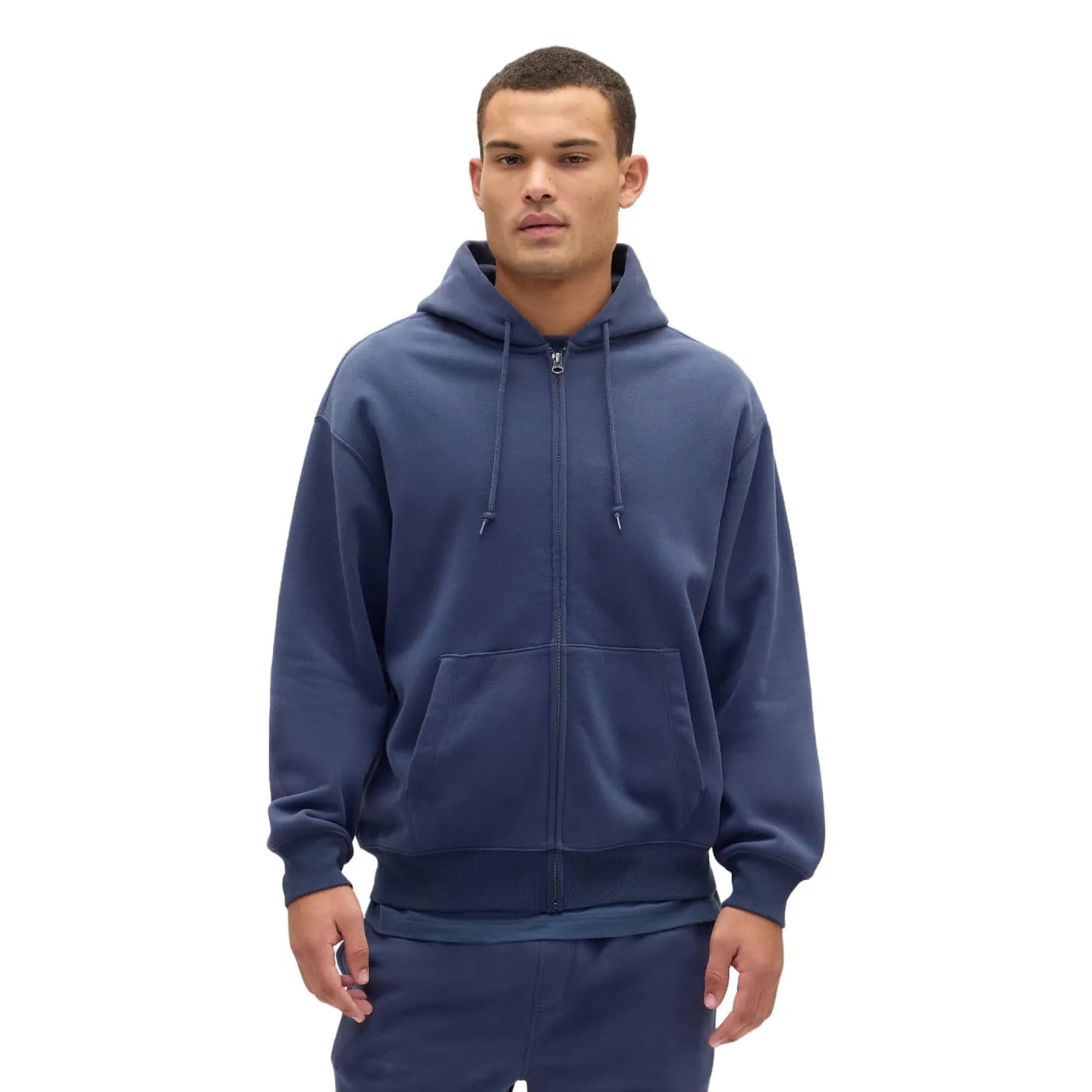 Sudadera Con Capucha Gap Para Hombre, Suave, Con Cierre Completo, Vintage, Azul Marino, S