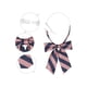 thumbnail image 3 of INSPIRE CHIC Pajaritas para Mujeres Elegantes Banda Elástica Ajustable Pre-anudada Rayas 1 pieza Azul Marino Rosa, 3 of 6