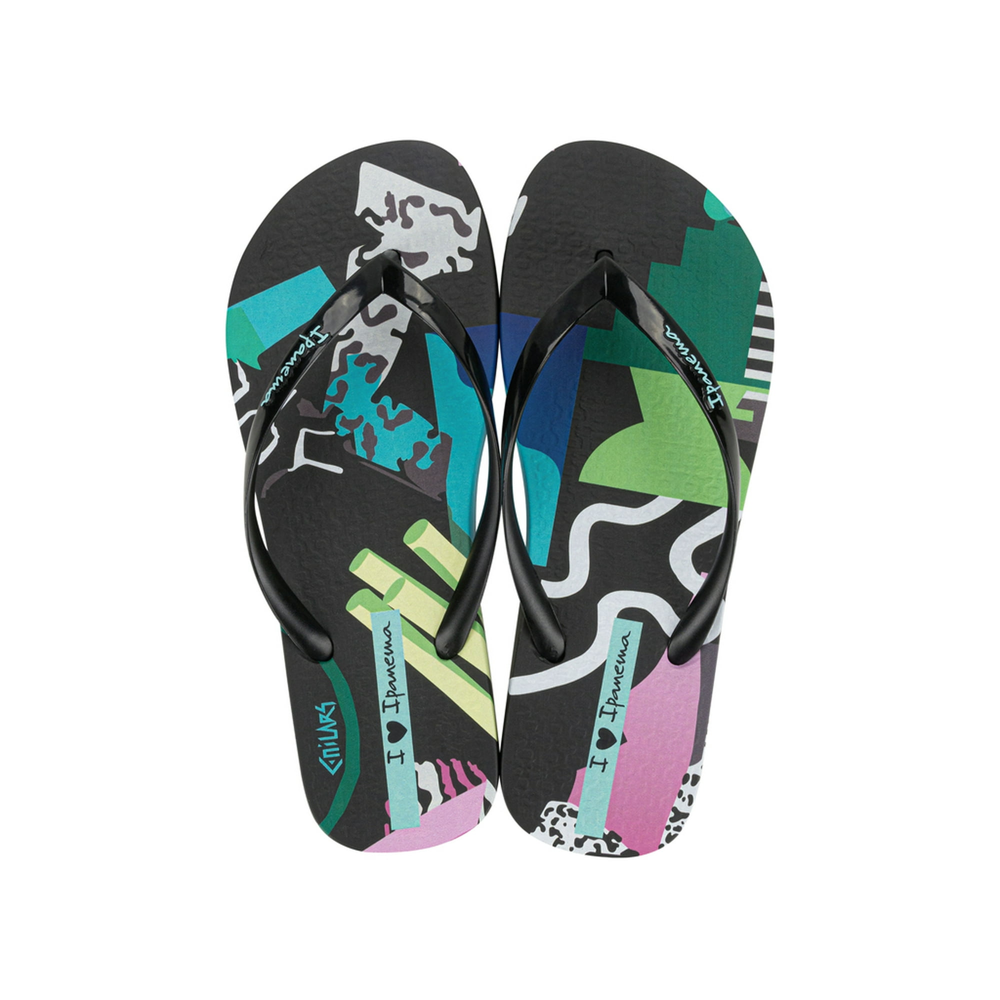 Sandalia Mujer Negro/azul Graffiti Ipanema