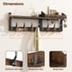 thumbnail image 3 of Perchero de pared con estante Evermagin 29, color marrón rústico, 3 of 7