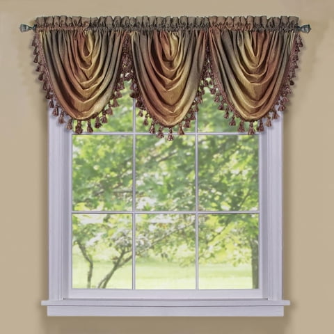 Cortinas De Ventana Achim Soft Waterfall Valance, 46 X 102 Cm, Degradado