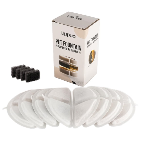 Filtros de repuesto LIPPUP Fuente de agua para gatos de acero inoxidable