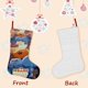 thumbnail image 3 of We Bare Bears Tema: Calcetines de Navidad, fino lino blanco para colgar en escaleras y chimenea, decoración navideña para el hogar, regalo de Navidad. 54cm × 38cm, 3 of 5