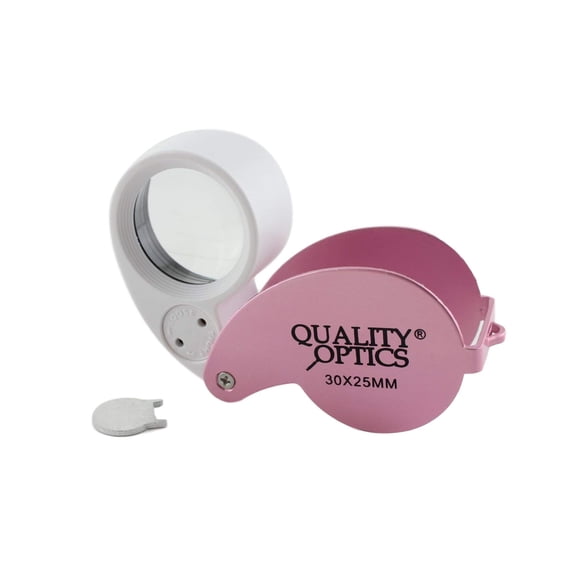 Lupa de bolsillo plegable estilo lupa para joyeros, óptica de calidad