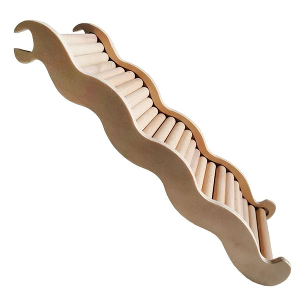 Escaleras de hámster, juguete decorativo de madera para ejercicio, accesorios de jaula de regalo, juguetes de escalera de hámster para ratón, L