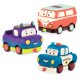 thumbnail image 1 of Set de juguetes B. toys Mini vehículos retráctiles, camiones, autocaravanas, policía, 1 of 6