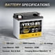 thumbnail image 3 of Batería para motocicleta Daakmax YTX12-BS 12V 10Ah AGM, 3 of 7