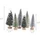 thumbnail image 2 of Árbol de Navidad en miniatura (6 piezas, pinos, sisal, adornos de nieve y escarcha con bases de madera para escenas en miniatura, manualidades y diseños navideños, varios tamaños), 2 of 7