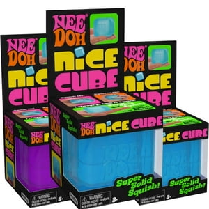 Juguete Sensorial Schylling Needo Nice Cube Super Solid Squish, Paquete De 3