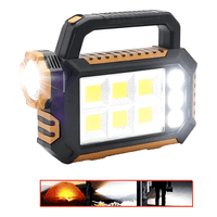 Genérico - Linterna De Mano Powerbank Con Largo Alcance, Energía Solar Linterna Negro Luz Blanco