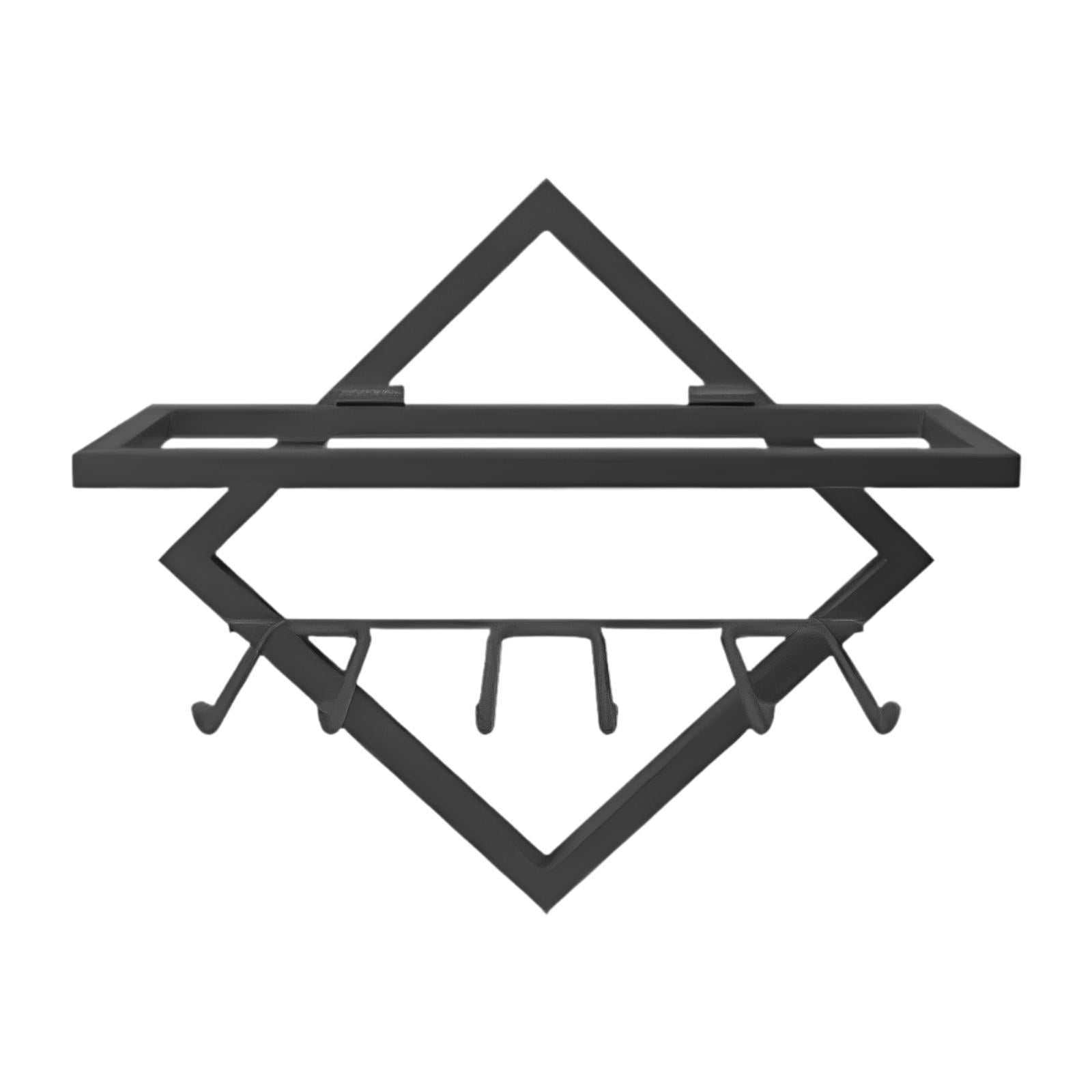 Bothyi - Botellero Moderno De Pared De 2 Niveles Para Botellas De Vino, Ideal Para Comedor, Hogar Y Cocina, Color Negro.