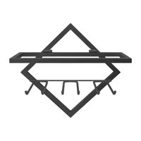 Bothyi - Botellero Moderno De Pared De 2 Niveles Para Botellas De Vino, Ideal Para Comedor, Hogar Y Cocina, Color Negro.