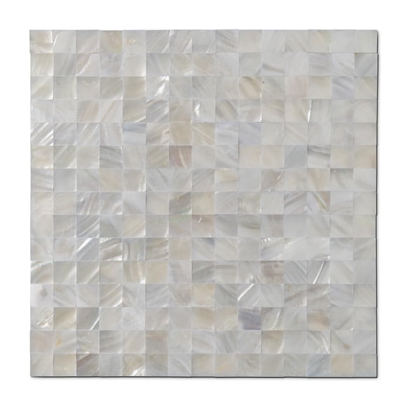 Reovatile 1 hoja de mosaico de conchas perladas para backsplash, azulejo autoadhesivo para pared par