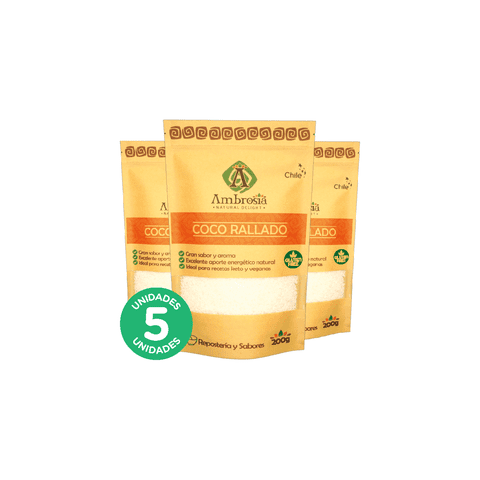 Ambrosia Spa - Pack 5, Coco Rallado 200Gr