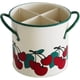 thumbnail image 1 of Escurridor de vajilla, cuchara de cereza retro, cuchara, abrazadera para ollas, utensilio de cocina, palo, lata, caja de almacenamiento, con 4 bandejas de cubo de metal con rejilla, 1 of 5