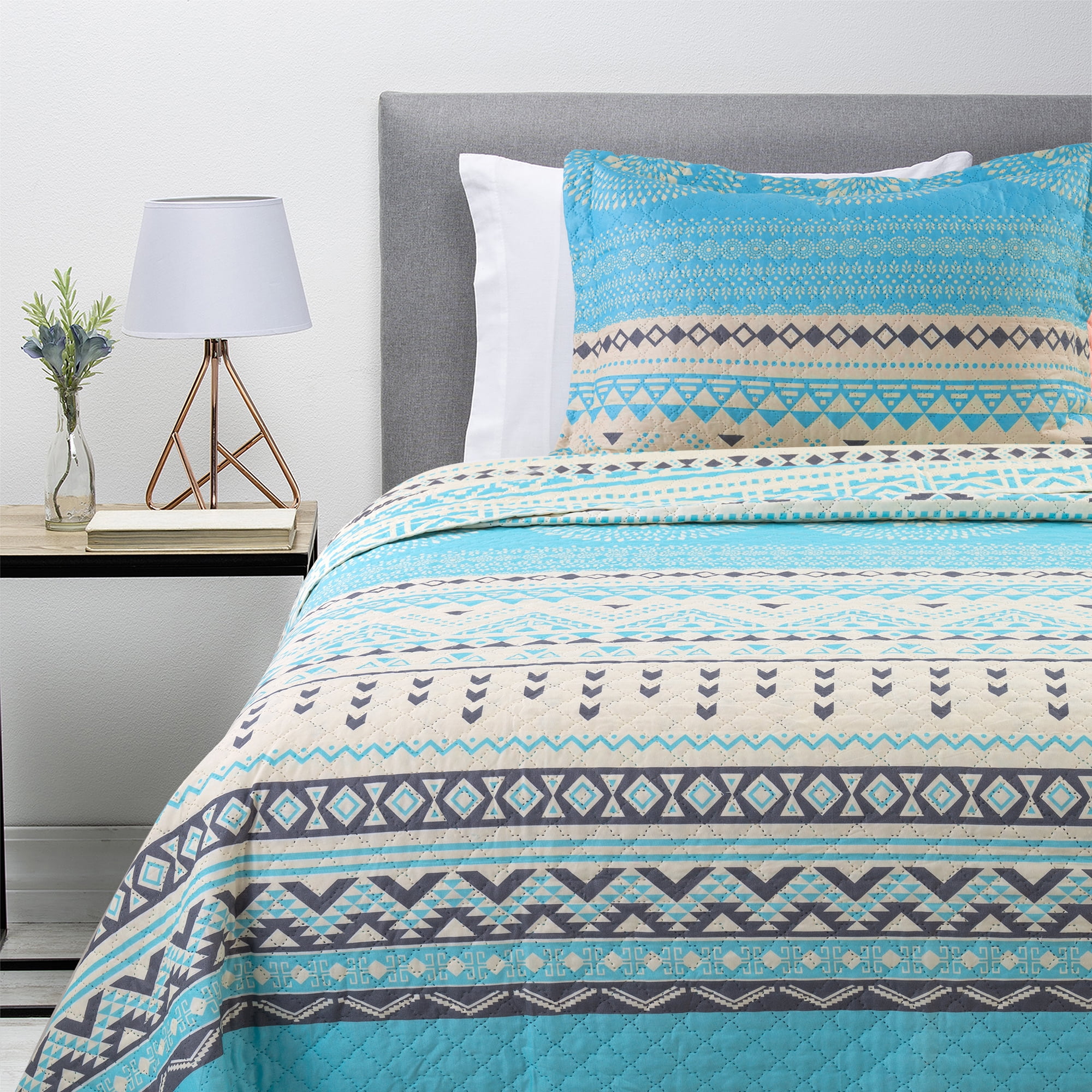 Zahr - Cubrecama Ultrasonic Turquesa 1.5 Plaza