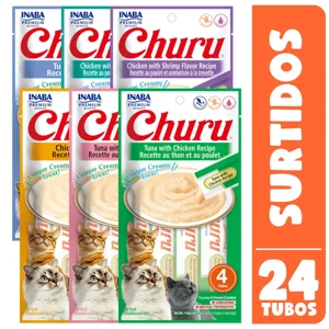 Snack Inaba Churu Gato Surtidos, Pack X 6 Sobres (24U)