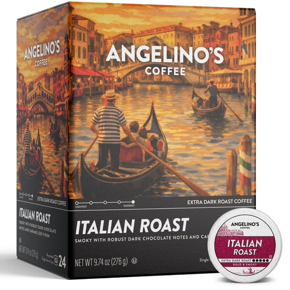 Cápsulas de café Angelino's Coffee Tueste Italiano - 24 unidades
