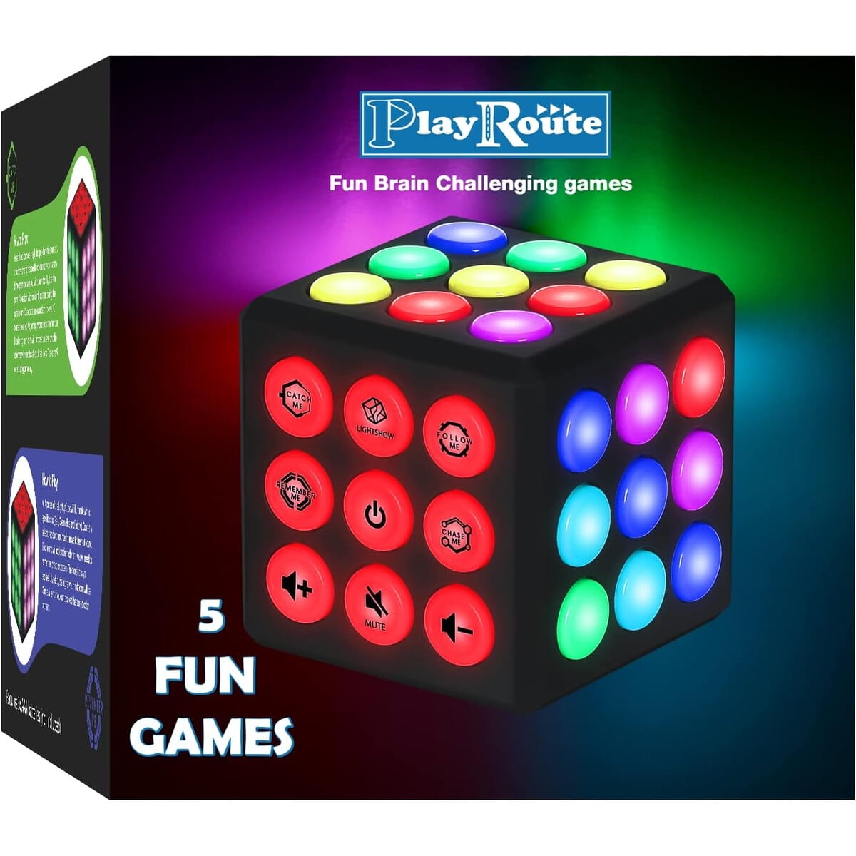 Cubo Electrónico Playroute 5 Juegos Memoria Luces