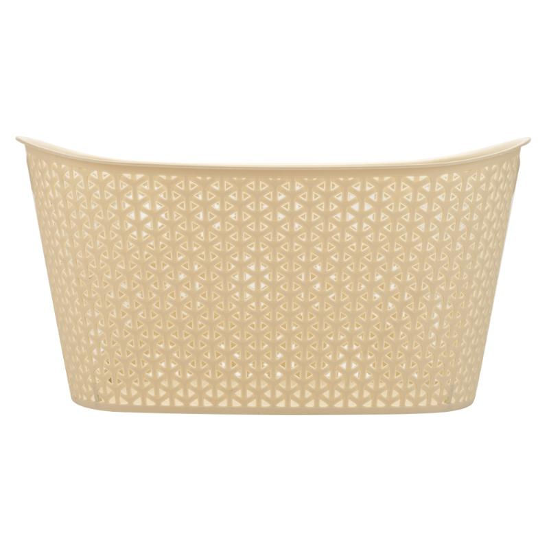 Haus - Cesta Tejido 38 Litros Oval Crema